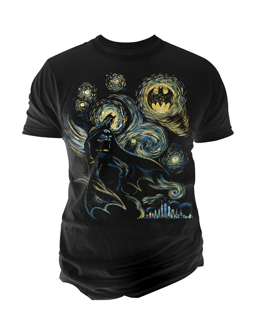 UPC 084638931165 product image for DC Comics Batman Starry Night T-shirt - Black - M - Licensed | upcitemdb.com