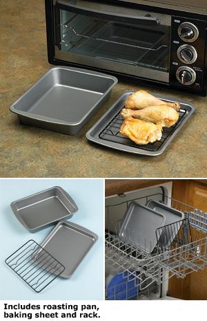 Toaster Oven Bakeware - 3-Pc. Set - Cooking and Baking - Kitchen ...