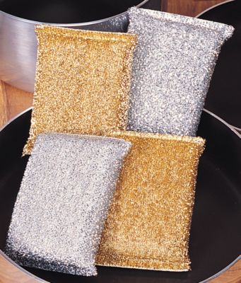 Metallic Pot Scrubbers - Set of 4