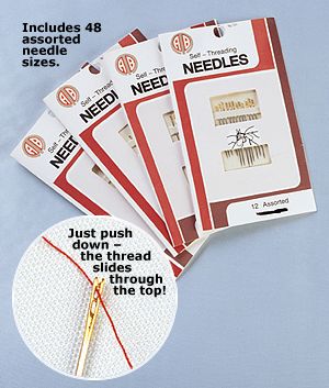 Self-Threading Needles - Set of 48
