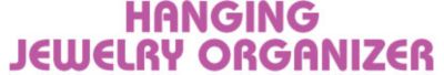 HANGING JEWELRY ORGANIZER