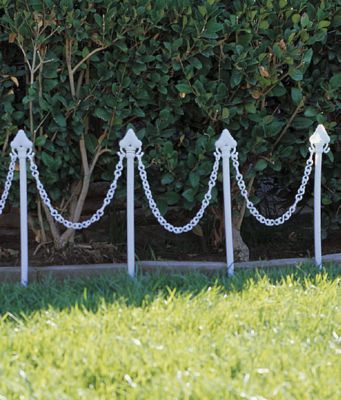 Chain & Post Border Fencing - Set of 6