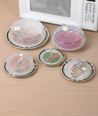 Microwave Plate Covers - 5-Pc. Set