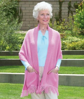 Fringed Pocket Shawl