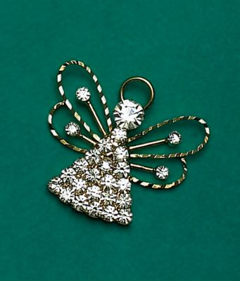 Crystal Angel Pin