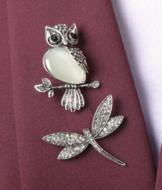 Vintage-Style Brooch - Owl