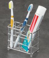 Chrome-Plated Toothbrush Holder