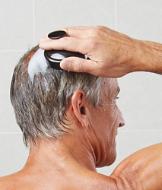 Silicone-Bristle Shampoo Massage Brush