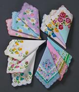 Floral Handkerchiefs - Set of 12
