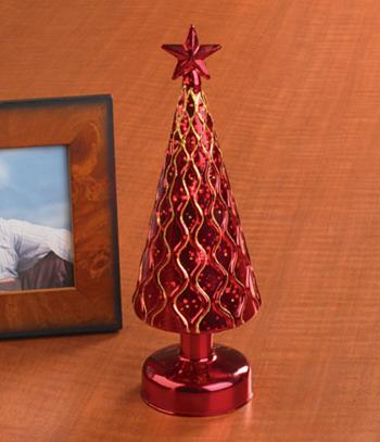 Lighted Glass Christmas Tree