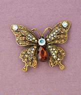 Crystal Butterfly Pin 