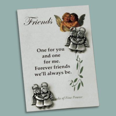 Forever Friends Matching Angel Pins - Set of 2