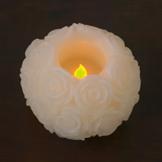 Amber Glow Flameless Rose Candle