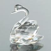 Glass Crystal Swan Figurine