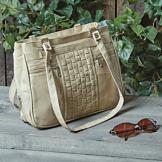 Cream-Colored Leather Bag