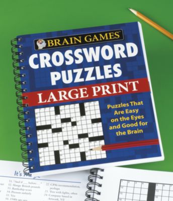 Large Print Crosswords Book
