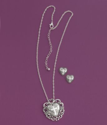 Heart and Cross Necklace