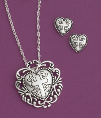 Heart and Cross Necklace