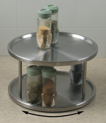 Stainless 2-Tier Lazy Susan