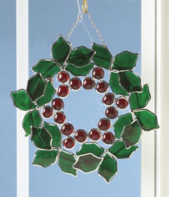 Holly Wreath Suncatcher