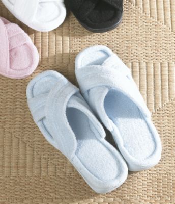 Terry Crisscross Slippers