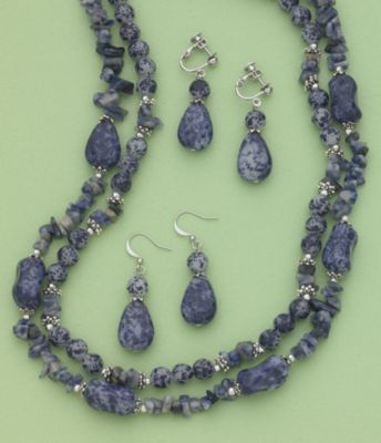 Lapis-Look Jewelry Set