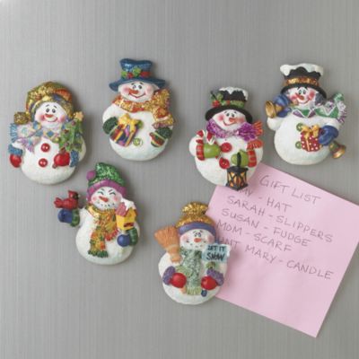 Snowman Magnets - Set of 6