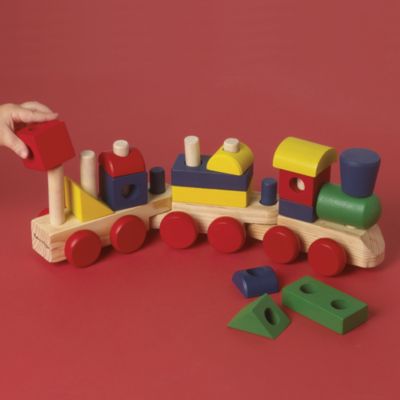 Solid Wood Stacking Train