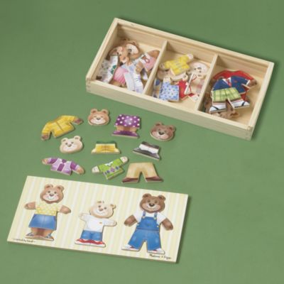Dress-Up Bear Family Wooden Puzzle