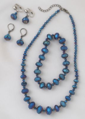 Cerulean Blue Bead Necklace 