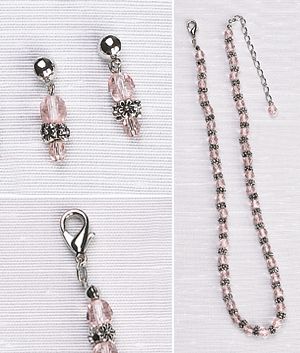 Pink Bead Jewelry Set