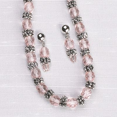 Pink Bead Jewelry Set