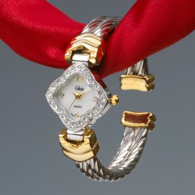 Two-Tone Cuff Watch
