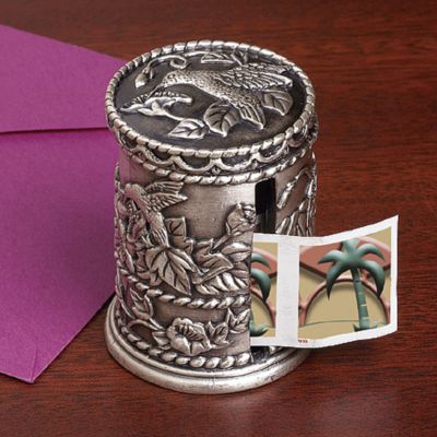Solid Pewter Stamp Dispenser