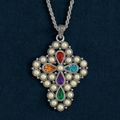 Jeweled Cross Pendant