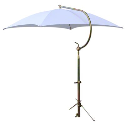 Deluxe White Umbrella with Brackets