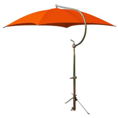 Deluxe Orange Umbrella with Brackets