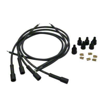 Spark Plug Wire Set - 4 Cylinder - Carbon Core - 90 Degree Boots fits Ford  fits Massey Ferguson fits John Deere fits International fits Case