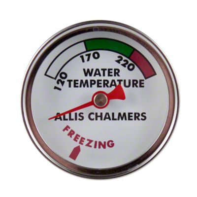 Water Temperature Gauge, Allis Chalmers B, IB, C, CA, RC, WC, WD, WD45, WF