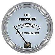 Oil Pressure Gauge, White Face (0-30 PSI)