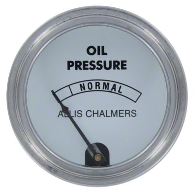 Oil Pressure Gauge, White Face (0-45 PSI)