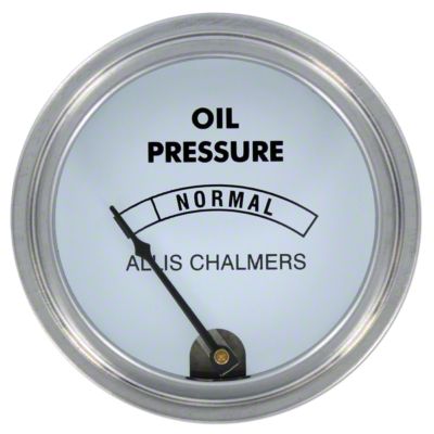 Oil Pressure Gauge, (0-80 PSI) with ALLIS CHALMERS logo