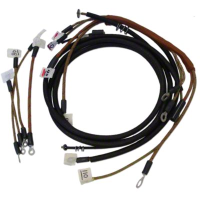 Restoration Quality Wiring Harness for tractors using 2 wire cut-out relay