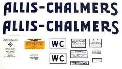 AC WC 1939-40 Blue: Mylar Decal Set