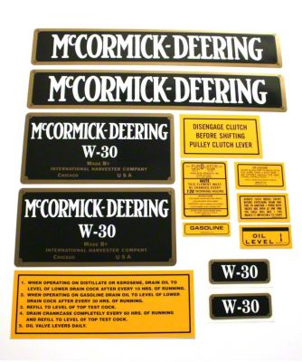 MC D W-30: Mylar Decal Set