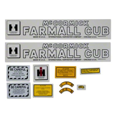 MC D Cub Post 1949: Mylar Decal Set