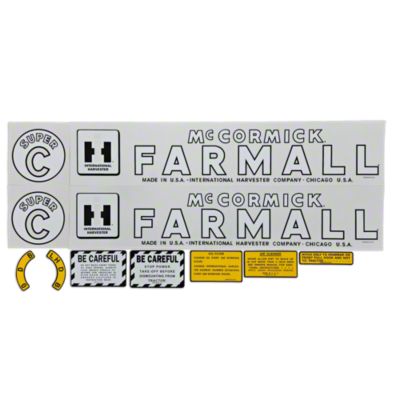 IH Super C 1951-54: Mylar Decal Set