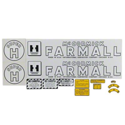 IH Super H 1953-54: Mylar Decal Set