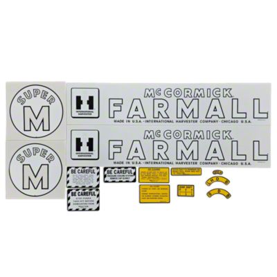 IH Super M 1952-54: Mylar Decal Set