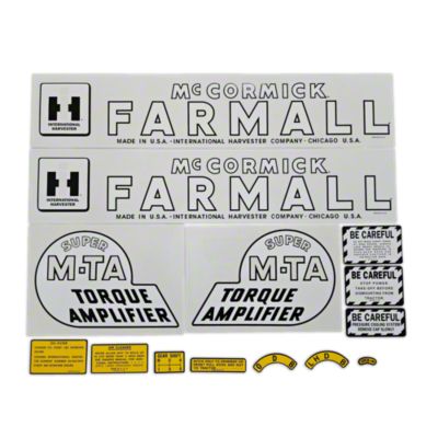 IH Super MTA 1954: Mylar Decal Set